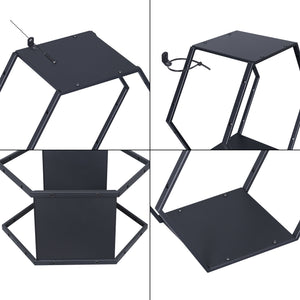 Set raft fagure perete Tand 32x37x18,5 cm negru [en.casa]