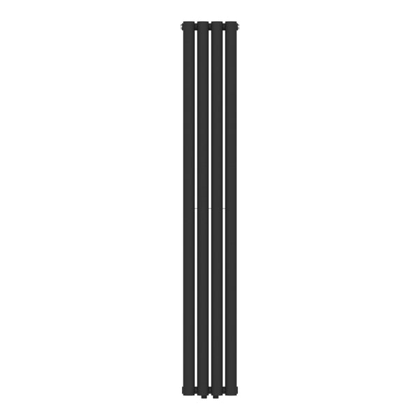 Radiator dublu Nore 160x24cm negru 812W [neu.haus]