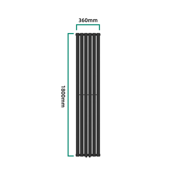 Radiator Nore 180x36cm negru 707W [neu.haus]