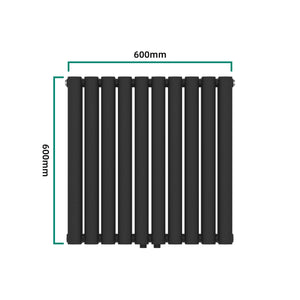 Radiator dublu Nore 60x60cm negru 800W [neu.haus]