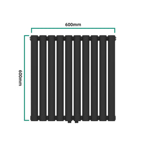 Radiator Nore 60x60cm negru 449W [neu.haus]