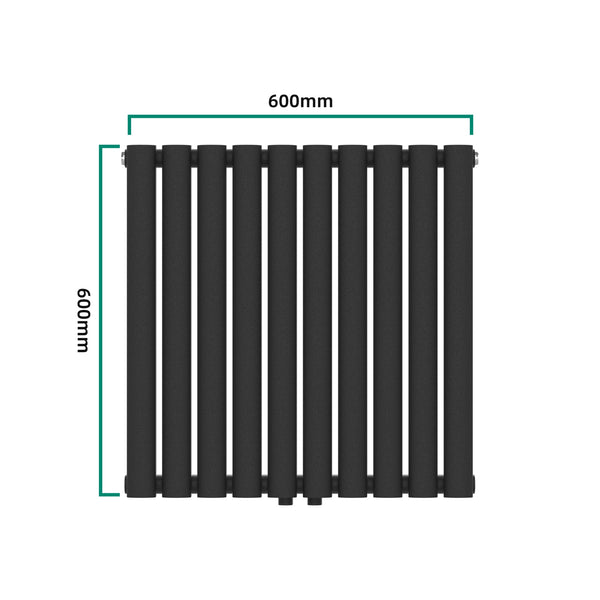 Radiator Nore 60x60cm negru 449W [neu.haus]
