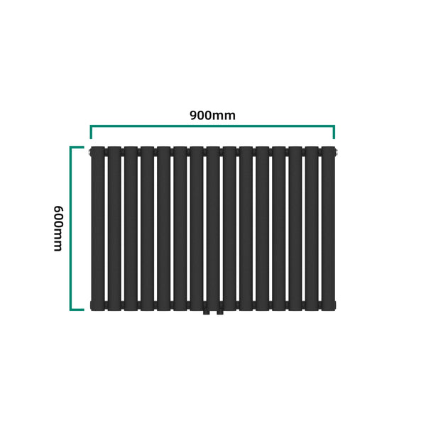 Radiator dublu Nore 60x90cm negru 1180W [neu.haus]