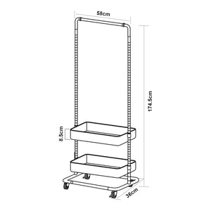 Suport mobil haine Kumad 174,5x58x36cm metal [en.casa]