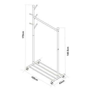 Suport mobil haine Snasa 170x105x43cm metal [en.casa]