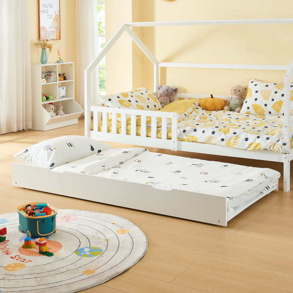 Bettauszug Ydre 197x94x22 cm Weiß [en.casa] - premiumXL