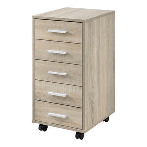 Dulap birou ABCS-1807 cu rotile si 5 sertare culori diferite [en.casa]  