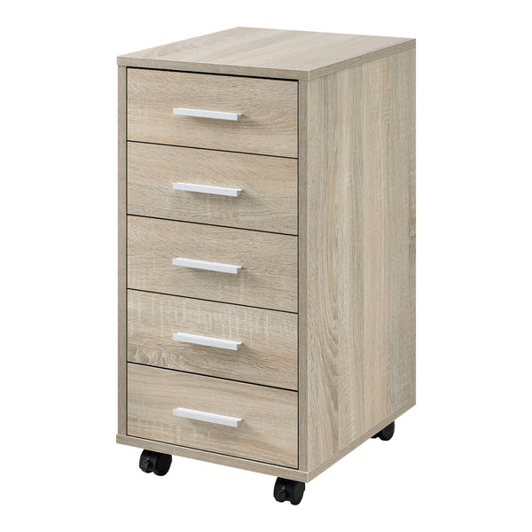 Dulap birou ABCS-1807 cu rotile si 5 sertare culori diferite [en.casa]  