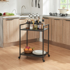 Carucior servire la masa Lesja 68,5x50x36cm metal negru [en.casa]