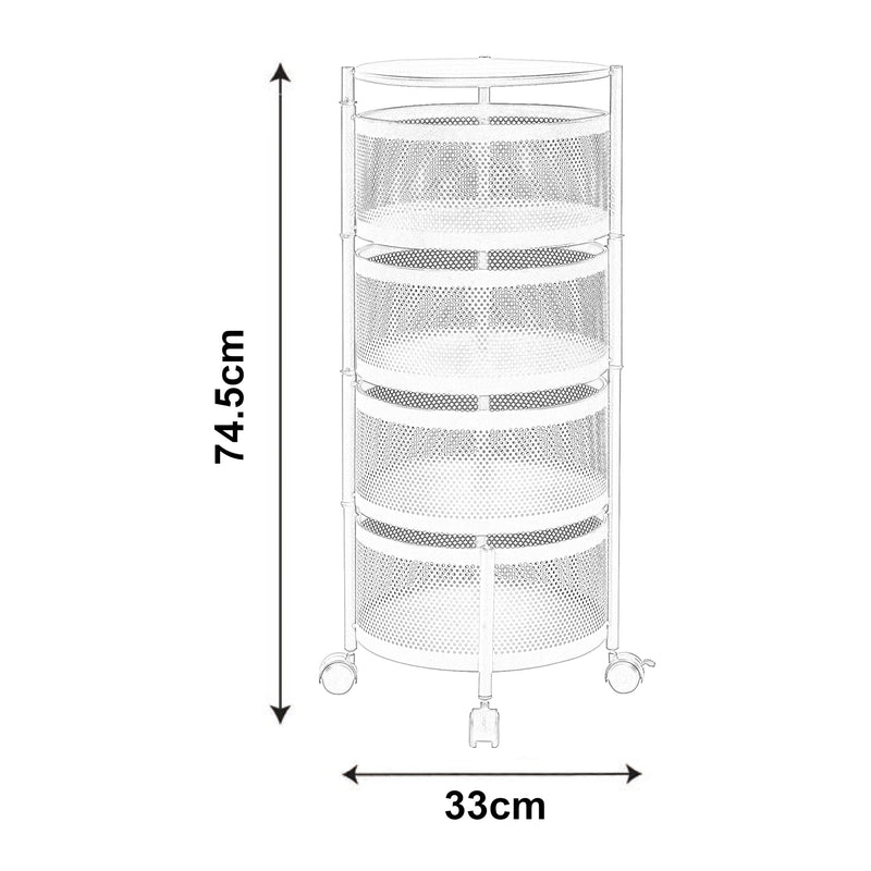 Schiță cotată Carucior servire la masa Steigen masuri si culori diferite [en.casa]