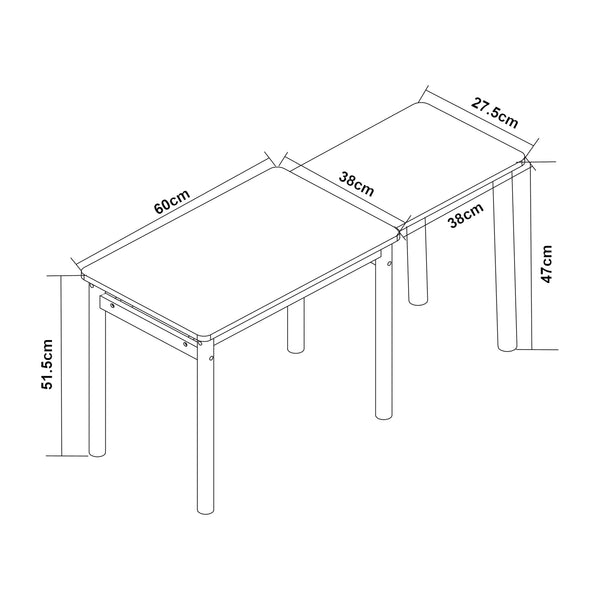Masa extensibila copii Skellefteå 98x38x51,5 cm [en.casa]