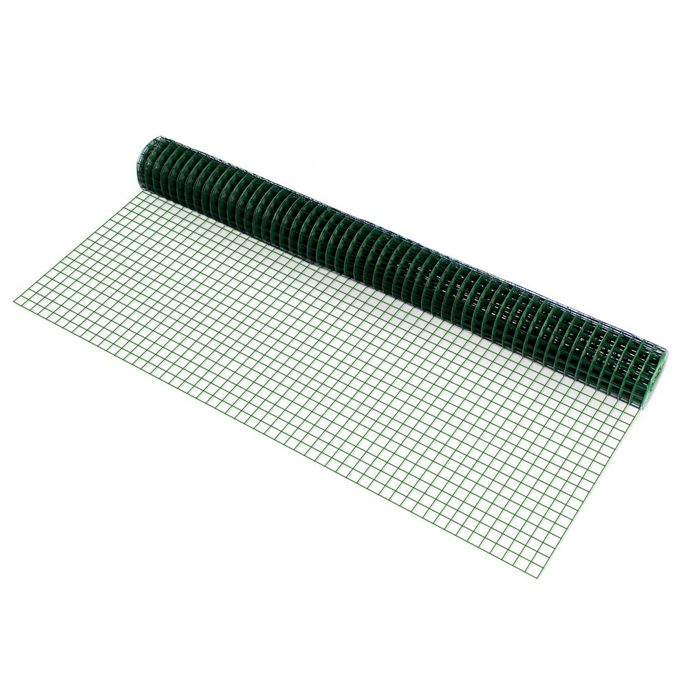 Plasă de sârmă (pătrată)(1m x 5m)(verde) Plasă sudată Plasă pentru volieră Plasă de sârmă gard [pro.tec]