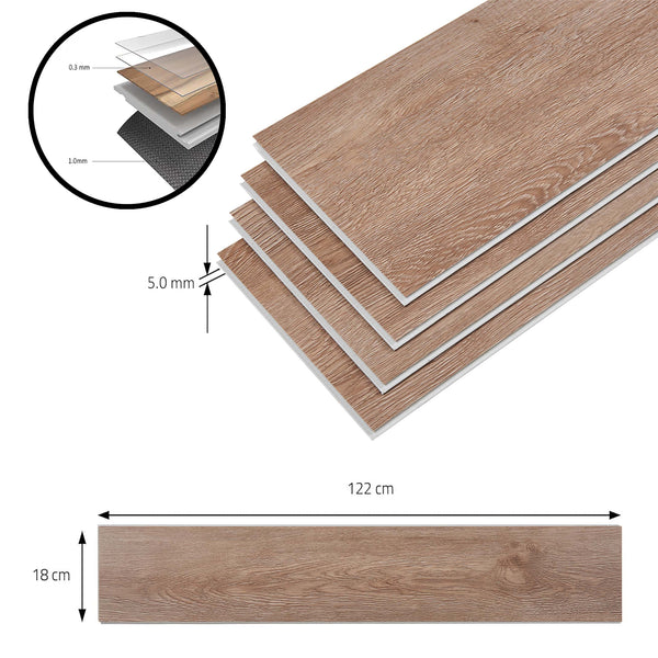 Parchet vinil click Okapirg 122x18 cm SPC  [NEU.HOLZ]