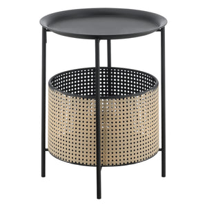 Masuta cafea Beaumont negru/culoarea nisipului masuri diferite [en.casa]