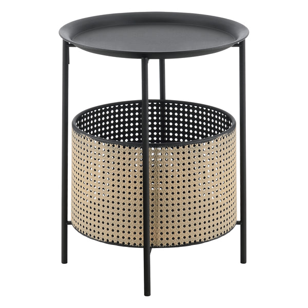 Masuta cafea Beaumont negru/culoarea nisipului masuri diferite [en.casa]