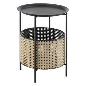 Masuta cafea Beaumont negru/culoarea nisipului masuri diferite [en.casa]