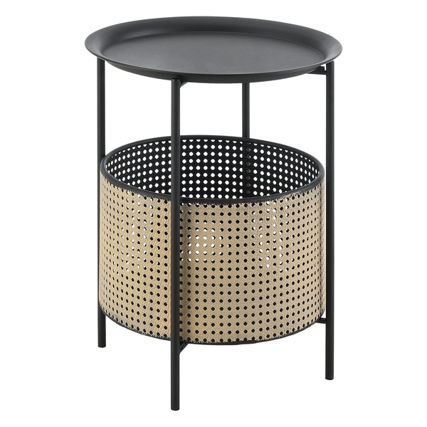 Masuta cafea Beaumont negru/culoarea nisipului masuri diferite [en.casa]