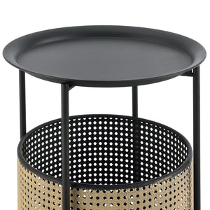 Masuta cafea Beaumont negru/culoarea nisipului masuri diferite [en.casa]