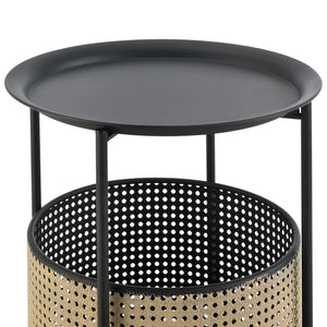 Masuta cafea Beaumont negru/culoarea nisipului masuri diferite [en.casa]