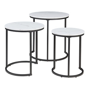 Set 3 masute stivuibile masuri diferite Ulricehamn [en.casa]
