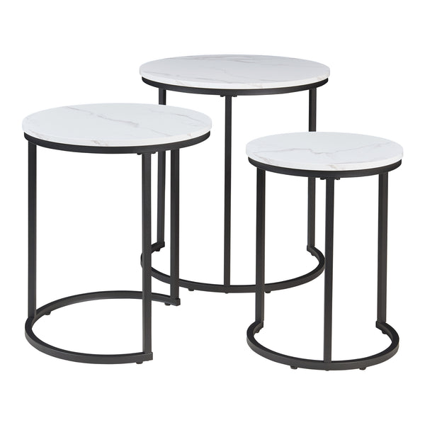 Set 3 masute stivuibile masuri diferite Ulricehamn [en.casa]