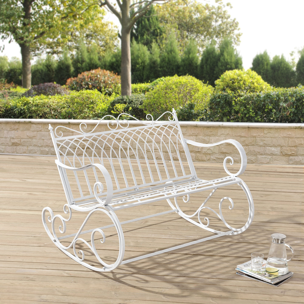 Schaukelbank Greenough 85x113x95cm im Landhausstil in versch. Farben en.casa - premiumXL