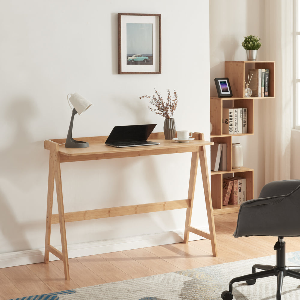 Birou Härryda 123x53x80cm bambus natur [en.casa]