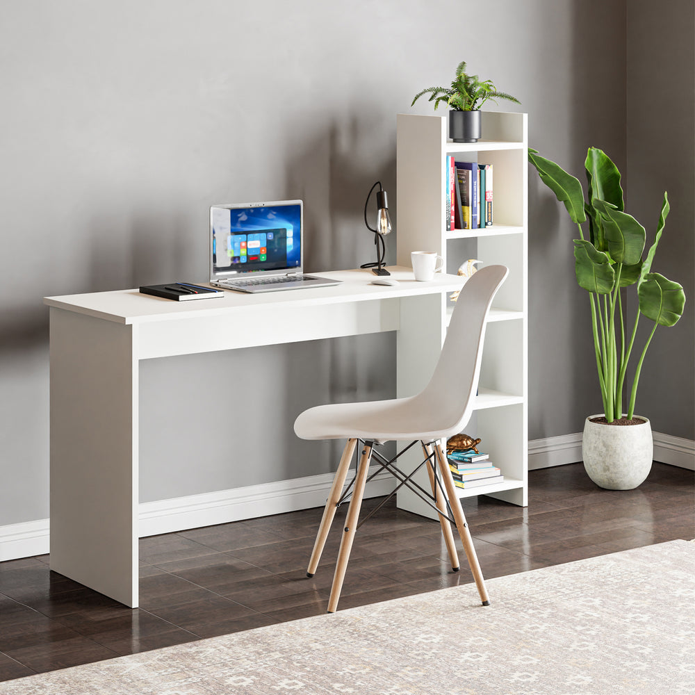 Birou cu raft incorporat Chagtuniejle 150x45x120 cm [en.casa]