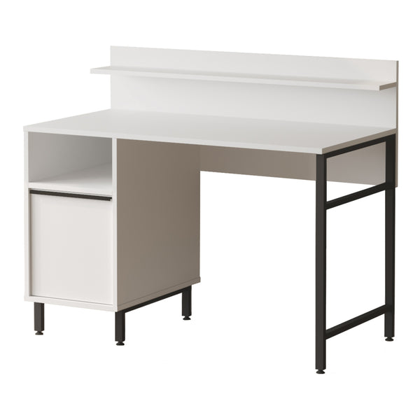 Birou cu 1 usa si 2 rafturi Fajaarire 120x60x100cm [en.casa]
