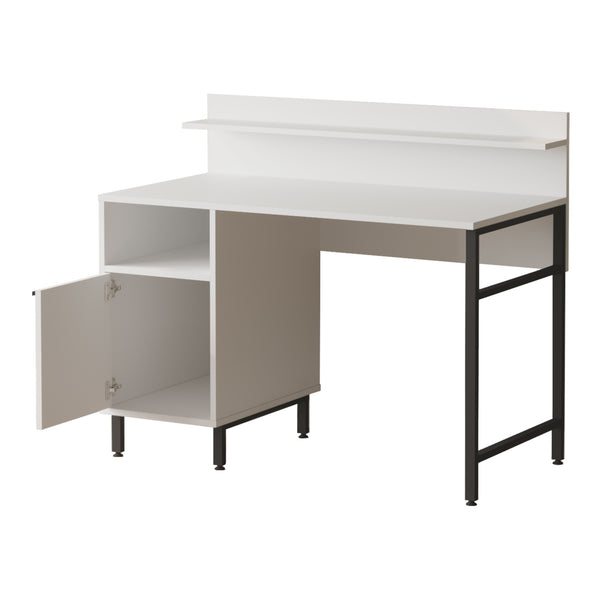 Birou cu 1 usa si 2 rafturi Fajaarire 120x60x100cm [en.casa]