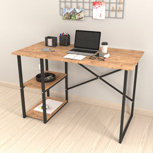 Birou cu raft lateral Nittedal 75x120x60 cm [en.casa]