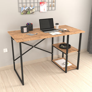 Birou cu raft lateral Nittedal 75x120x60 cm [en.casa]