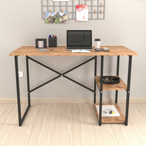 Birou cu raft lateral Nittedal 75x120x60 cm [en.casa]