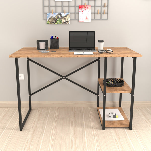 Birou cu raft lateral Nittedal 75x120x60 cm [en.casa]