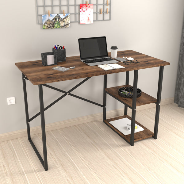 Birou cu raft lateral Nittedal 75x120x60 cm [en.casa]