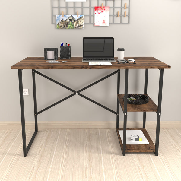 Birou cu raft lateral Nittedal 75x120x60 cm [en.casa]