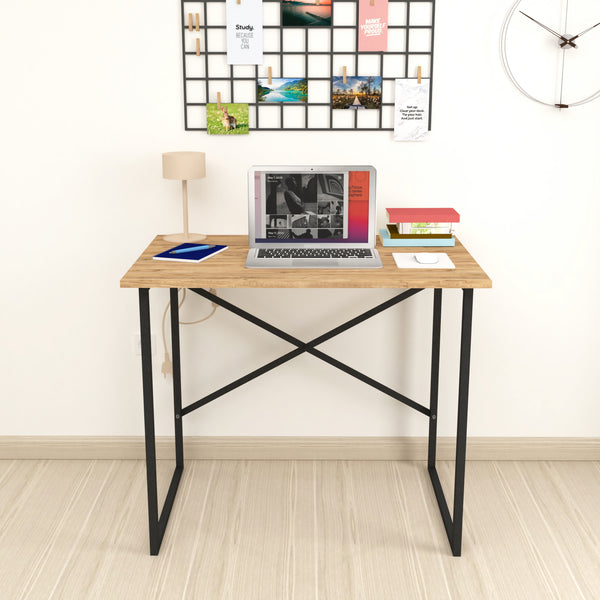 Birou Tjeldsund 74x90x60cm metal pal culori diferite [en.casa]