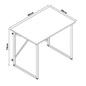 Birou Tjeldsund 74x90x60cm metal pal culori diferite [en.casa]