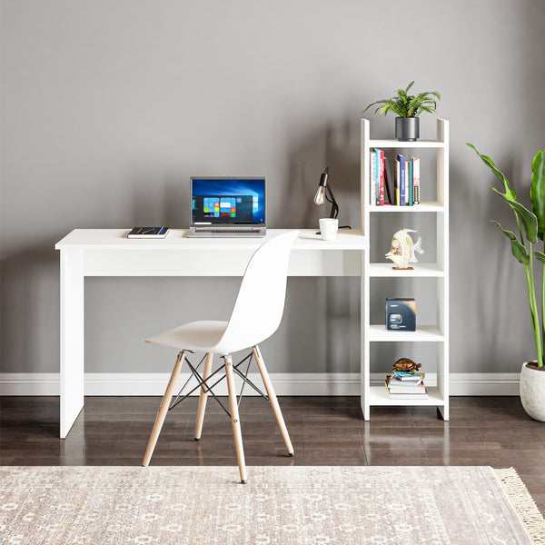 Birou cu raft incorporat Chagtuniejle 150x45x120 cm [en.casa]