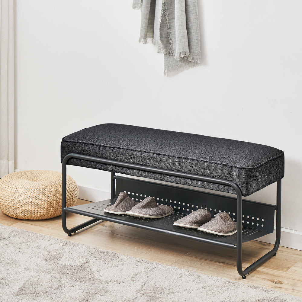 Banca cu suport pentru pantofi Lillehammer 90x37x42 cm [en.casa]