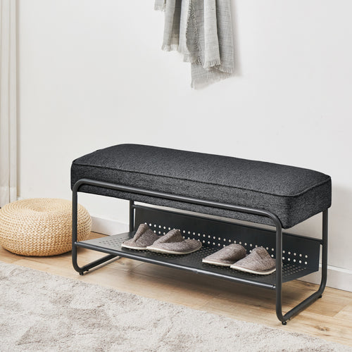 Banca cu suport pentru pantofi Lillehammer 90x37x42 cm [en.casa]