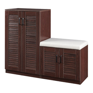 Dulap pantofi Loten 97x120x36cm wenge [en.casa]