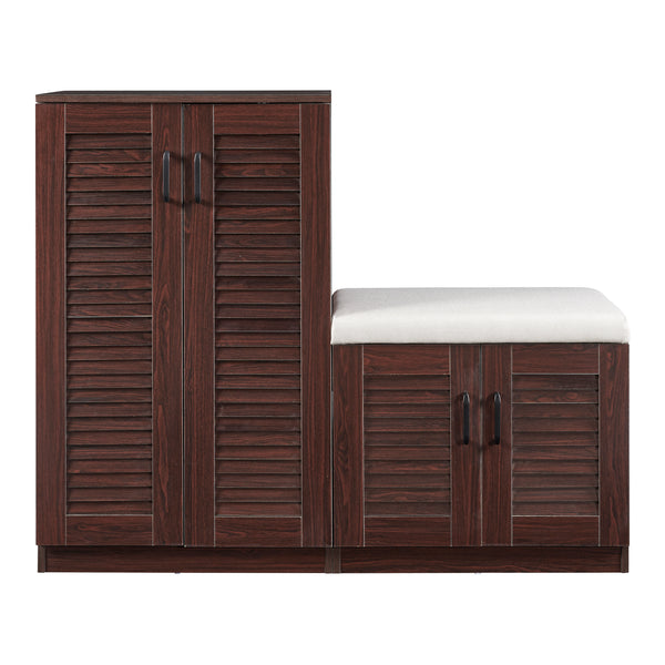 Dulap pantofi Loten 97x120x36cm wenge [en.casa]