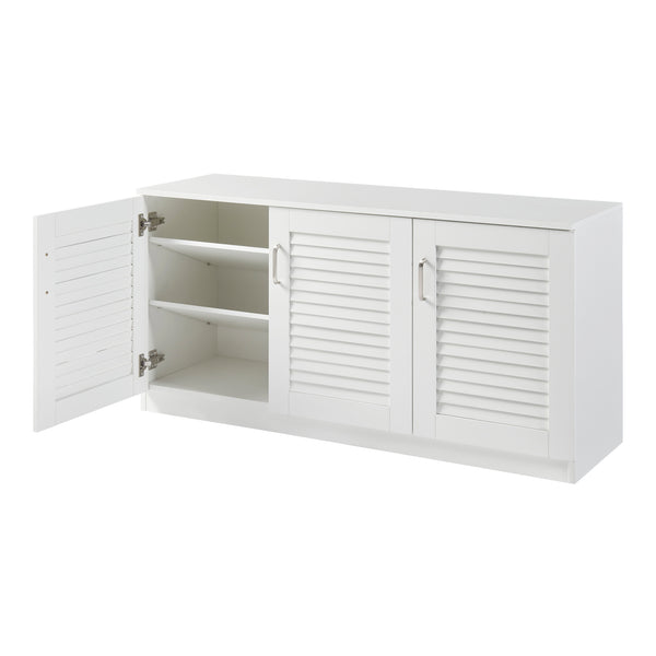 Dulap pantofi Loten 62x125x36cm alb [en.casa]