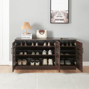 Dulap pantofi Loten 62x125x36cm wenge [en.casa]