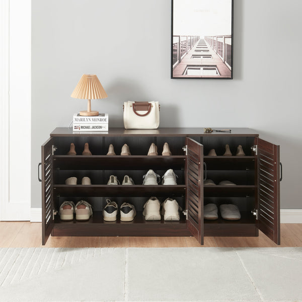Dulap pantofi Loten 62x125x36cm wenge [en.casa]