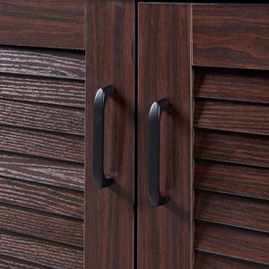 Dulap pantofi Loten 62x125x36cm wenge [en.casa]