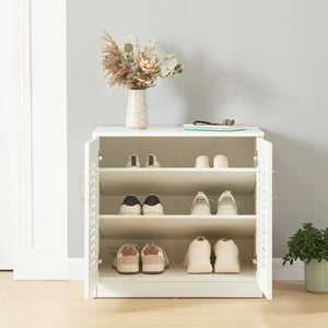 Dulap pantofi Loten 62x63x36cm alb [en.casa]