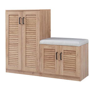 Dulap pantofi Loten 97x120x36cm efect lemn stejar [en.casa]