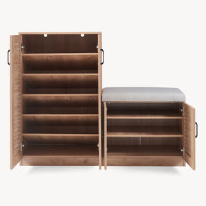 Dulap pantofi Loten 97x120x36cm efect lemn stejar [en.casa]